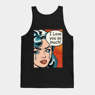 pop art crying girl Tank Top